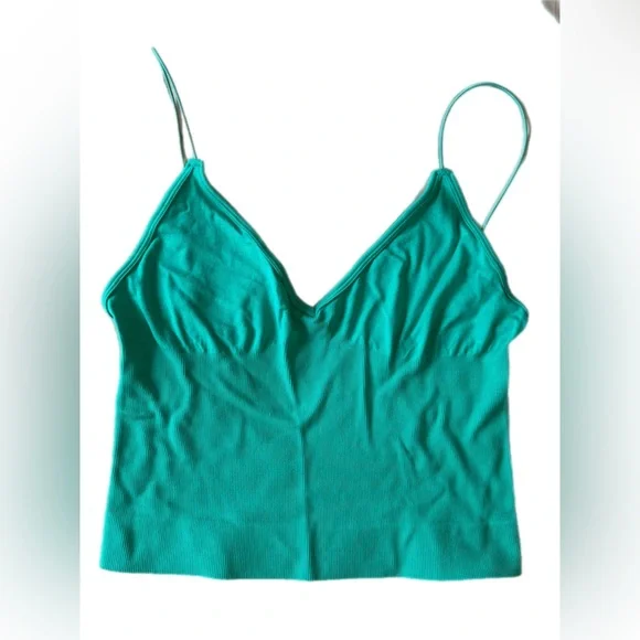 FP Movement intimately green v-neck brami forest green NWOT - Picture 4 of 10